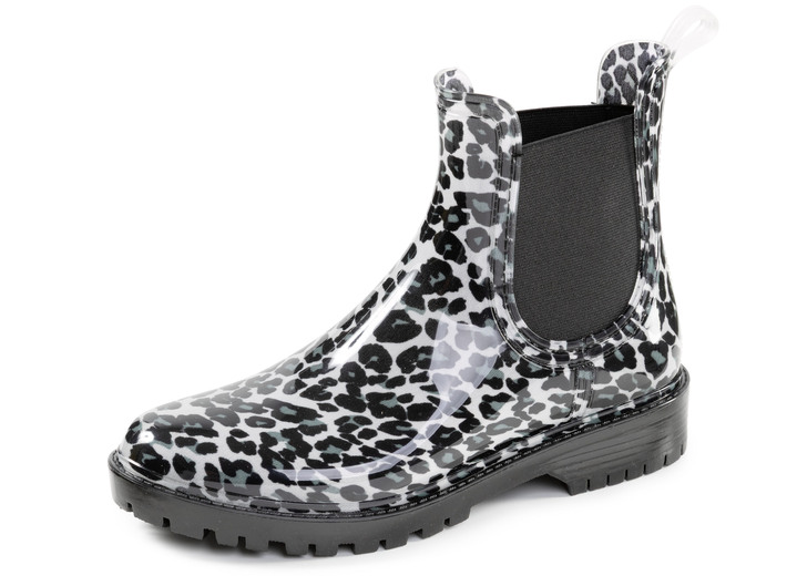 Stiefel & Stiefeletten - LAURA KENT, trendige Regenstiefeletten, mit herausnembarer Textileinlage, in Größe 036 bis 041, in Farbe SCHWARZ-EISGRAU Ansicht 1