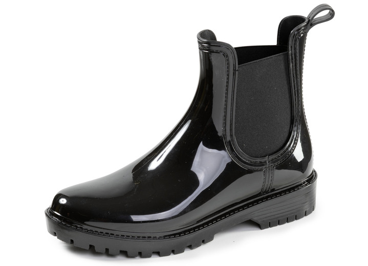 Stiefel & Stiefeletten - LAURA KENT, trendige Regenstiefeletten, mit herausnembarer Textileinlage, in Größe 036 bis 041, in Farbe SCHWARZ Ansicht 1