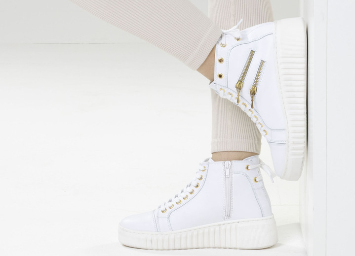 Stiefel & Stiefeletten - ELENA EDEN, sytlische Damen-Boots, Weite H, mit herausnehmbarem Fußbett, in Größe 036 bis 042, in Farbe WEISS Ansicht 7