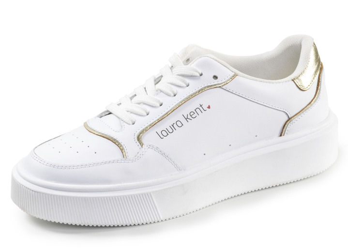 Slipper & Schnürschuhe - LAURA KENT, trendige Damen-Sneaker, Weite H, mit herausnehmbarem Fußbett, in Größe 036 bis 042, in Farbe WEISS Ansicht 1