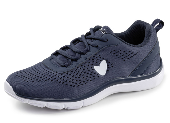 Slipper & Schnürschuhe - LAURA KENT, sommerliche Damen-Sneaker, mit herausnehmbarem Fußbett, in Größe 036 bis 042, in Farbe DUNKELBLAU Ansicht 1
