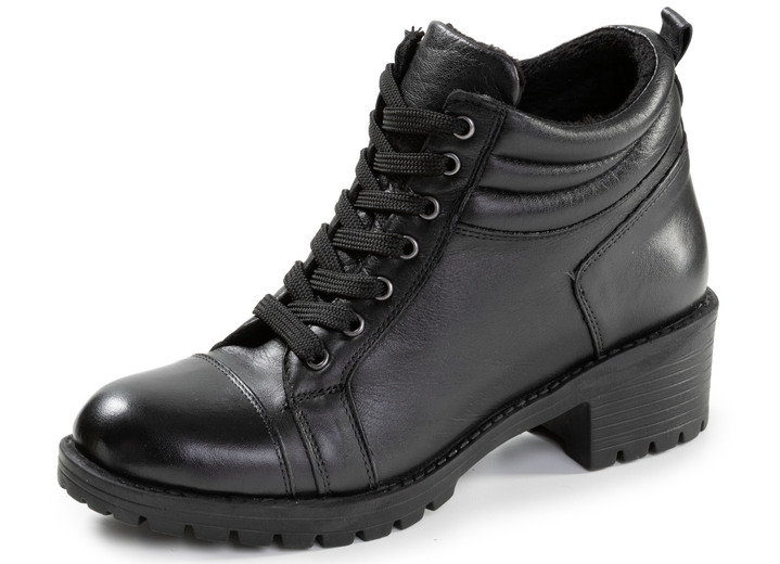 Stiefel & Stiefeletten - ELENA EDEN, klassische Damen-Stiefeletten, WInterschuhe, mit herausnehmbarem Fußbett, in Größe 036 bis 041, in Farbe SCHWARZ Ansicht 1