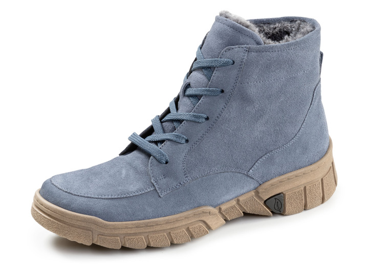 Stiefel & Stiefeletten - Waldläufer, gefütterte Damen-Stiefeletten, Winterschuhe, Weite H, mit herausnehmbarem Fußbett, in Größe 3 1/2 bis 8, in Farbe JEANS Ansicht 1