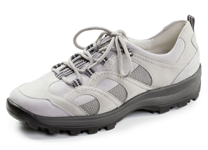 Slipper & Schnürschuhe - Waldläufer, sportliche Damen-Schnürschuhe, Weite H, mit herausnehmbarem Fußbett, in Größe 4 1/2 bis 9, in Farbe GRANATROT-SCHWARZ-GRAU Ansicht 11