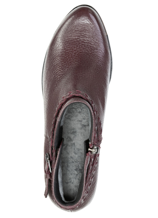Stiefel & Stiefeletten - ELENA EDEN, bequeme Damen-Stiefeletten, Winterschuhe, Weite G, mit Reißverschluss, in Größe 3 1/2 bis 8, in Farbe BORDEAUX Ansicht 2