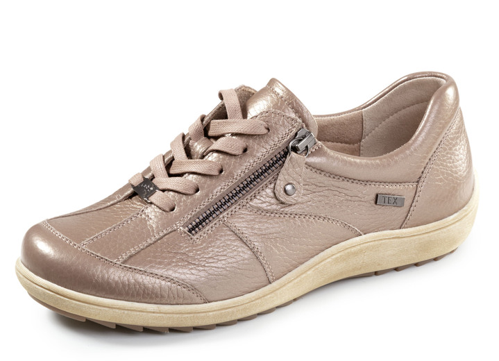 Slipper & Schnürschuhe - ELENA EDEN, atmungsaktive Damen-Sneaker, Weite H, mit herausnehmbarem Fußbett, in Größe 036 bis 042, in Farbe TAUPE Ansicht 1