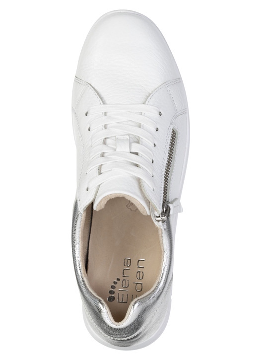 Slipper & Schnürschuhe - ELENA EDEN, bequeme Damen-Sneaker, Weite G, mit herausnehmbarem Fußbett, in Größe 036 bis 042, in Farbe WEISS-SILBER Ansicht 2