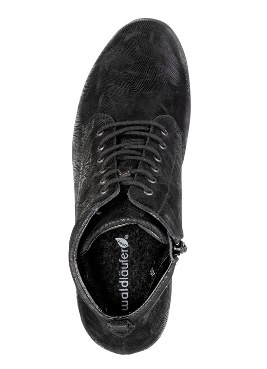 Stiefel & Stiefeletten - Waldläufer, bequeme Damen-Stiefeletten, Winterschuhe, Weite H, mit herausnehmbarem Fußbett, in Größe 4 1/2 bis 9, in Farbe SCHWARZ Ansicht 2