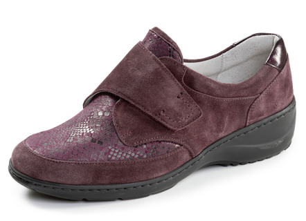 Waldläufer, bequeme Damen-Slipper, Weite K, mit herausnehmbarem Fußbett