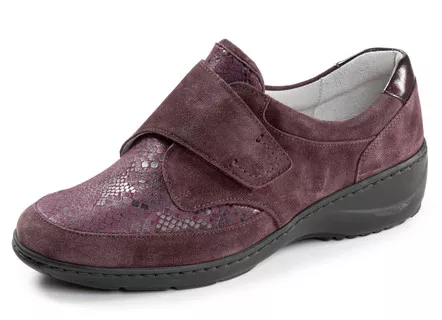Waldläufer, bequeme Damen-Slipper, Weite K, mit herausnehmbarem Fußbett