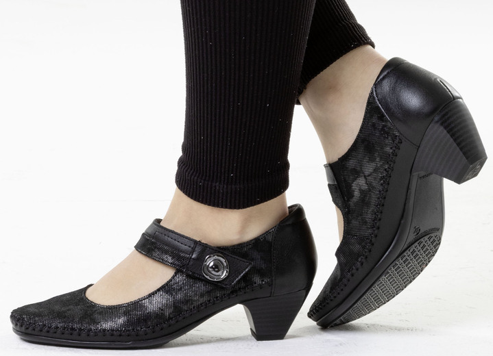 Pumps & Ballerina - ELENA EDEN, schicke Damen-Pumps, Weite G, mit herausnehmbarem Fußbett, in Größe 036 bis 042, in Farbe JEANS Ansicht 9