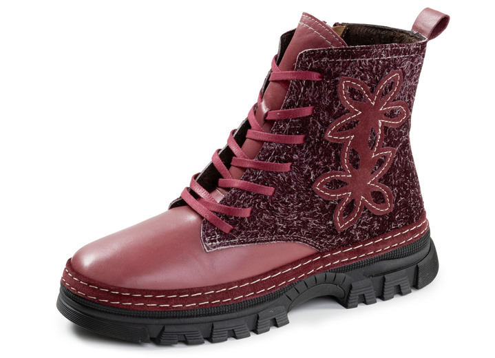Stiefel & Stiefeletten - Gemini, modische Damen-Stiefeletten, Winterschuhe, Weite G, mit herausnehmbarem Fußbett, in Größe 036 bis 042, in Farbe ROT Ansicht 1