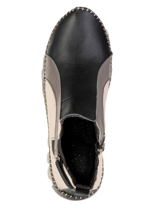 Stiefel & Stiefeletten - Gemini, trendige Damen-Boots, Weite G, mit herausnehmbarem Fußbett, in Größe 036 bis 042, in Farbe SCHWARZ-KIESEL-GRAU Ansicht 2