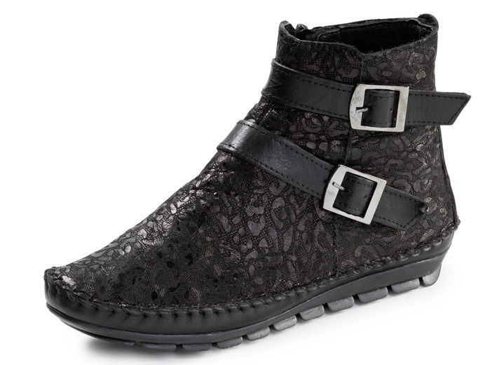 Stiefel & Stiefeletten - Gemini, trendige Damen-Boots, Weite G, mit herausnehmbarem Fußbett, in Größe 036 bis 042, in Farbe SCHWARZ Ansicht 1