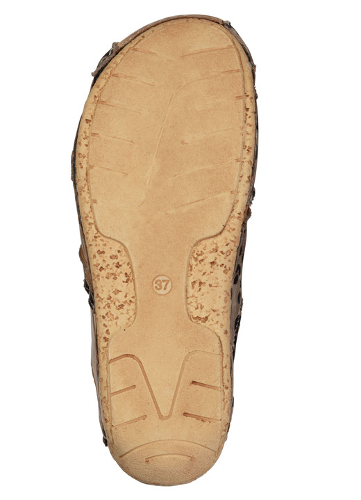 Sandaletten & Pantoletten - Gemini, trendige Damen-Clogs, Weite G,aus Leder, in Größe 036 bis 042, in Farbe BRAUN Ansicht 3