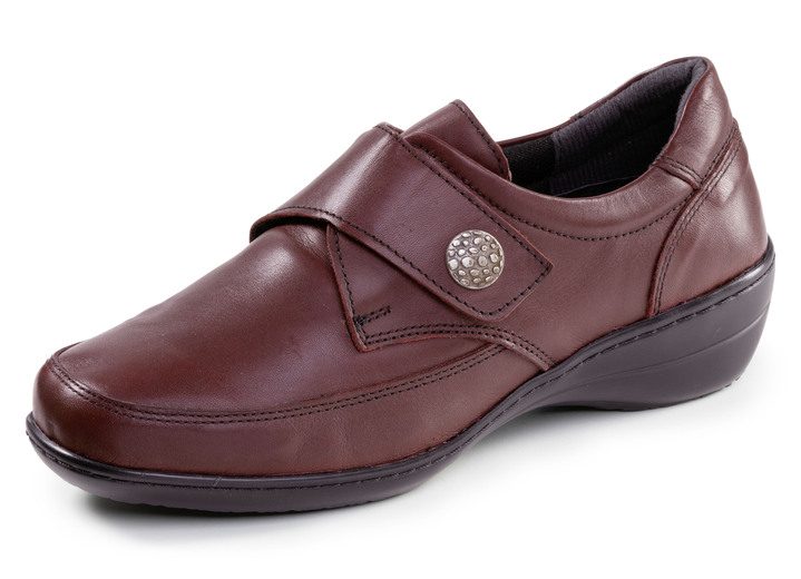 Slipper & Schnürschuhe - ELENA EDEN, bequeme Damen-Slipper, WeiteH, mit herausnehmbarem Fußbett, in Größe 036 bis 043, in Farbe BURGUND Ansicht 1