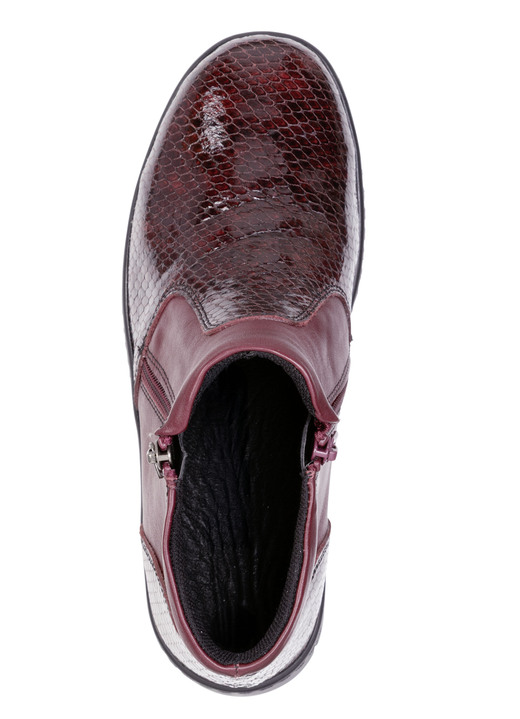 Stiefel & Stiefeletten - ELENA EDEN, komfortable Damen-Boots, Weite H, mit herausnehmbarem Fußbett Ansicht 2 Stiefel & Stiefeletten - ELENA EDEN, komfortable Damen-Boots, Weite H, mit herausnehmbarem Fußbett, in Größe 036 bis 042, in Farbe BURGUND Ansicht 2