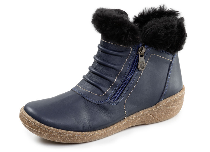 Stiefel & Stiefeletten - ELENA EDEN, gefütterte Damen-Boots, Winterschuhe, Weite G, mit herausnehmbarem Fußbett, in Größe 036 bis 042, in Farbe MARINE Ansicht 1