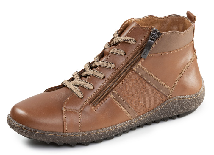 Stiefel & Stiefeletten - ELENA EDEN, bequeme Damen-Boots, Weite G, mit herausnehmbarem Fußbett, in Größe 035 bis 042, in Farbe BRAUN-ALTSILBER Ansicht 7