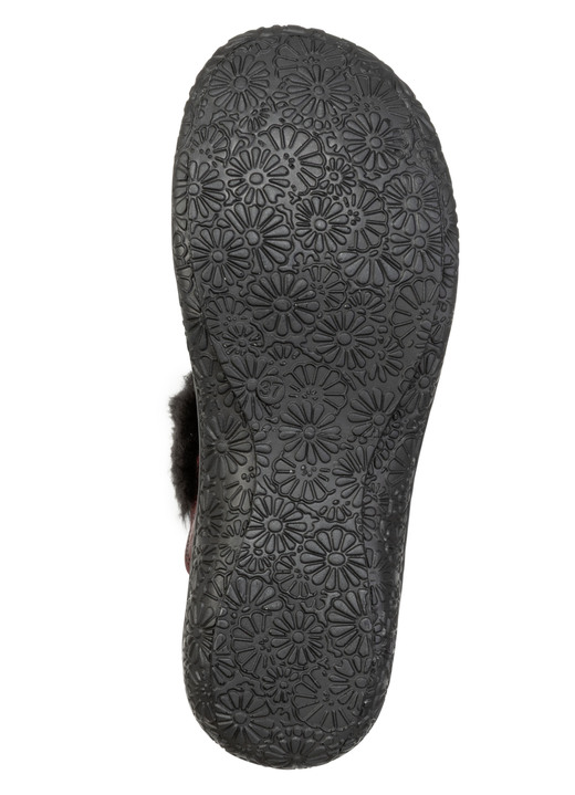 Sandaletten & Pantoletten - ELENA EDEN, klassische Damen-Clogs, Weite G, mit Plüsch, in Größe 036 bis 042, in Farbe BURGUND Ansicht 3