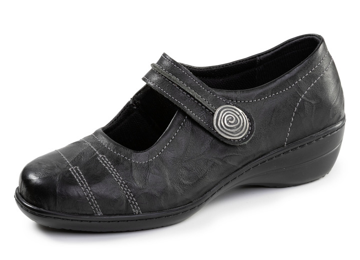 Pumps & Ballerina - ELENA EDEN, bequeme Damen-Spangenschuhe, Weite H, mit herausnehmbarem Fußbett, in Größe 035 bis 042, in Farbe SCHWARZ Ansicht 1