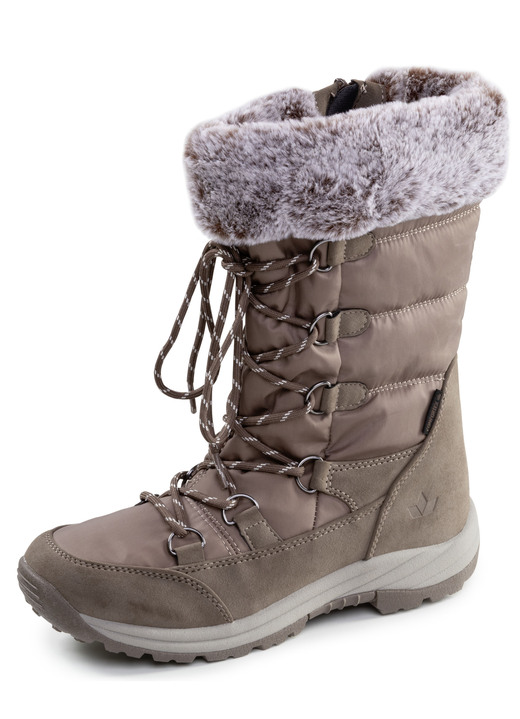 Stiefel & Stiefeletten - Gefütterte Damen-Stiefel, Winterschuhe, mit Reißverschluss, in Größe 036 bis 042, in Farbe TAUPE Ansicht 1