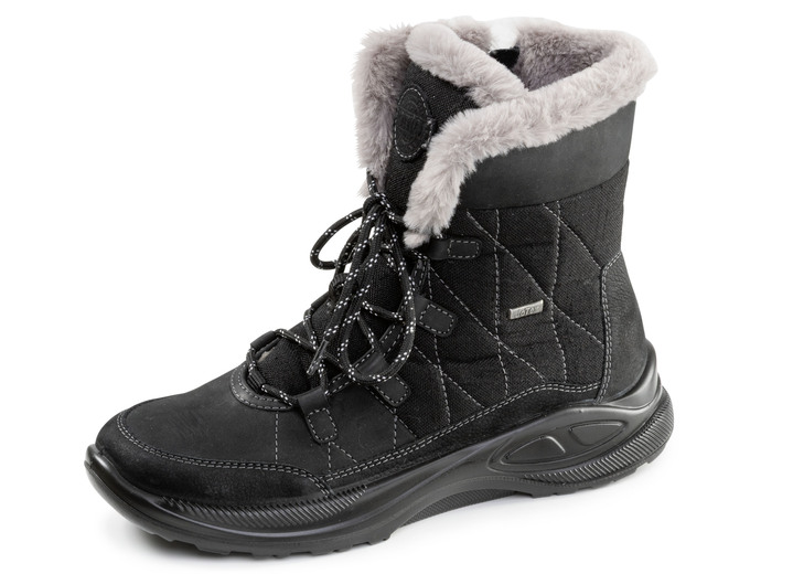 Stiefel & Stiefeletten - Gefütterte Damen-Boots, Winterschuhe, Weite H, mit Reißverschluss, in Größe 036 bis 042, in Farbe SCHWARZ Ansicht 1