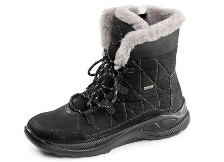 Gefütterte Damen-Boots, Winterschuhe, Weite H, mit Reißverschluss
