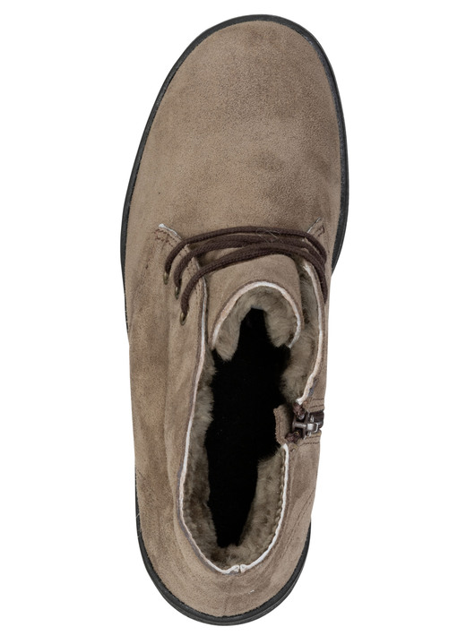 Stiefel & Stiefeletten - ELENA EDEN, gefütterte Damen-Boots, Winterschuhe, mit Lammfell, in Größe 036 bis 042, in Farbe TAUPE Ansicht 2