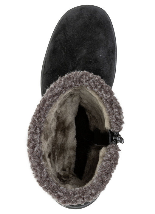 Stiefel & Stiefeletten - ELENA EDEN, gefütterte Damen-Stiefel, Winterschuhe, Weite H, mit Lammfell, in Größe 036 bis 042, in Farbe SCHWARZ-GRAU Ansicht 2