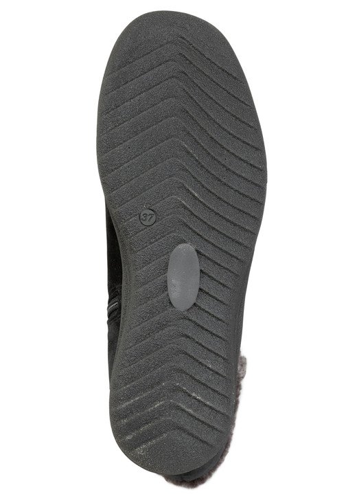 Stiefel & Stiefeletten - ELENA EDEN, gefütterte Damen-Stiefel, Winterschuhe, Weite H, mit Lammfell, in Größe 036 bis 042, in Farbe SCHWARZ-GRAU Ansicht 3