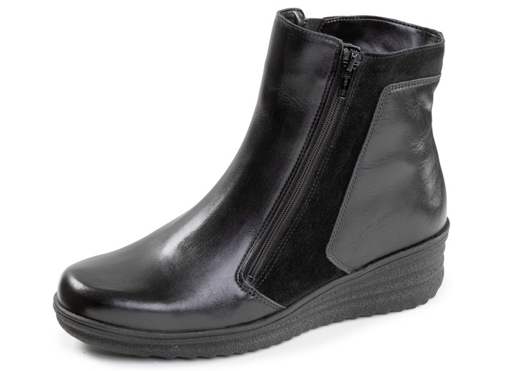 Stiefel & Stiefeletten - ELENA EDEN, gefütterte Damen-Stiefeletten, Winterschuhe, Weite H, mit Lammfell, in Größe 036 bis 042, in Farbe SCHWARZ Ansicht 1