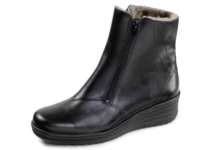 Stiefel & Stiefeletten - ELENA EDEN, gefütterte Damen-Stiefeletten, Winterschuhe, Weite H, mit Lammfell, in Größe 036 bis 042, in Farbe SCHWARZ Ansicht 1