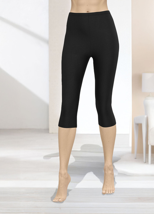 Homewear & Freizeitmode - Capri-Leggings in Schlupfform, in Größe 036 bis 054, in Farbe NACHTBLAU Ansicht 3