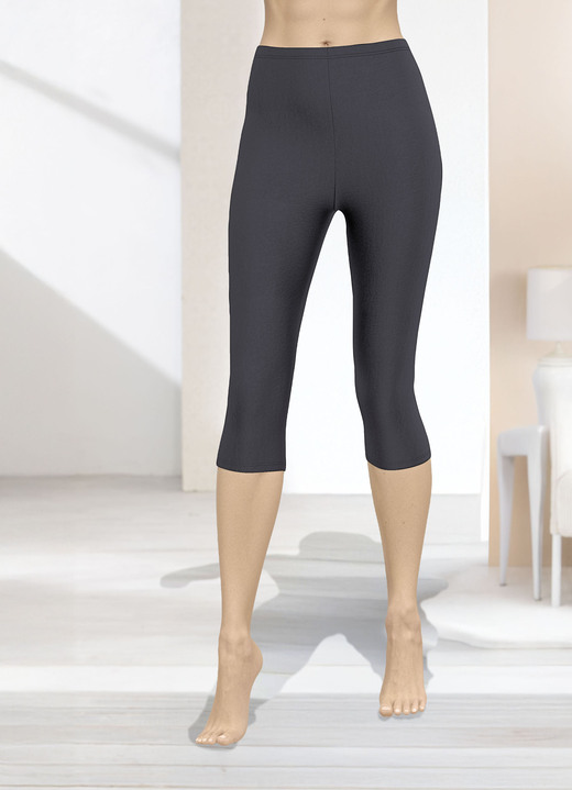 Damenmode - Capri-Leggings in Schlupfform, in Größe 036 bis 054, in Farbe NACHTBLAU Ansicht 2