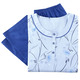 Schlafanzüge & Shortys - Schlafanzug, Langarm mit Knopfleiste, in Größe 036 bis 060, in Farbe AZUR-ROYALBLAU-BUNT – Farbe AZUR-ROYALBLAU-BUNT – Ansicht 3