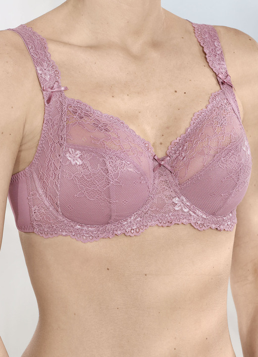 Bügel-BH - LingaDore Bügel-BH mit elastischer Spitze, in Größe 075 bis 105, in Cup E, in Farbe OLIV Ansicht 11