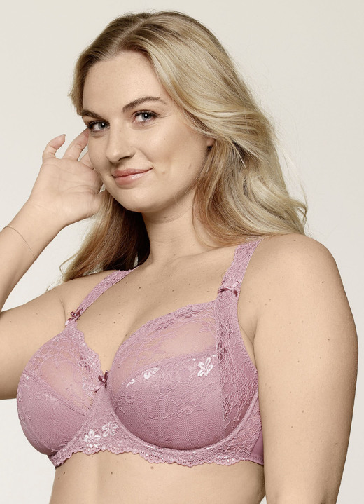 Bügel-BH - LingaDore Bügel-BH mit elastischer Spitze, in Größe 075 bis 105, in Cup F, in Farbe INDIGOBLAU Ansicht 6