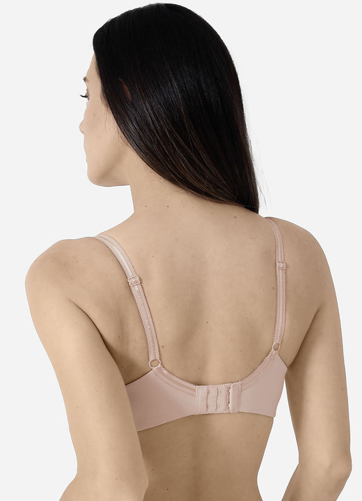 Soft-BH - Edel schimmernder Sassa BH, in Größe 075 bis 095, in Cup B, in Farbe BORDEAUX Ansicht 8