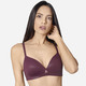Soft-BH - Edel schimmernder Sassa BH, in Größe 075 bis 095, in Cup C, in Farbe PUDER – Farbe BORDEAUX – Ansicht 1