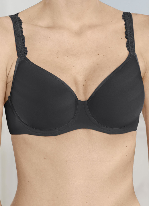 Bügel-BH - LingaDore Bügel-BH mit atmungsaktiven Spacer-Cups, in Größe 070 bis 090, in Cup B, in Farbe SCHWARZ Ansicht 4