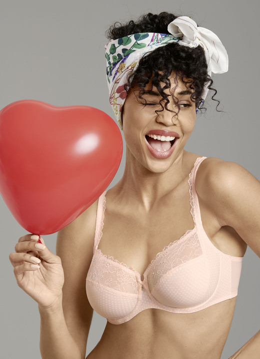 Bügel-BH - Rosa Faia Bügel-BH mit elastischer Spitze Ansicht 7 Bügel-BH - Rosa Faia Bügel-BH mit elastischer Spitze, in Größe 075 bis 105, in Cup E, in Farbe SCHWARZ-PUDER Ansicht 7