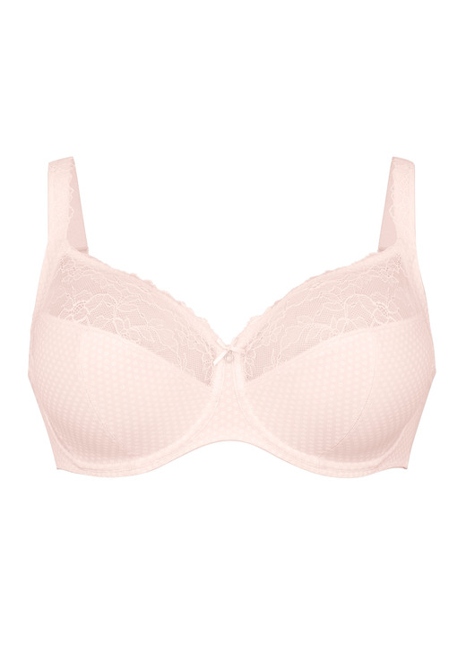 Bügel-BH - Rosa Faia Bügel-BH mit elastischer Spitze Ansicht 9 Bügel-BH - Rosa Faia Bügel-BH mit elastischer Spitze, in Größe 075 bis 105, in Cup E, in Farbe SCHWARZ-PUDER Ansicht 9