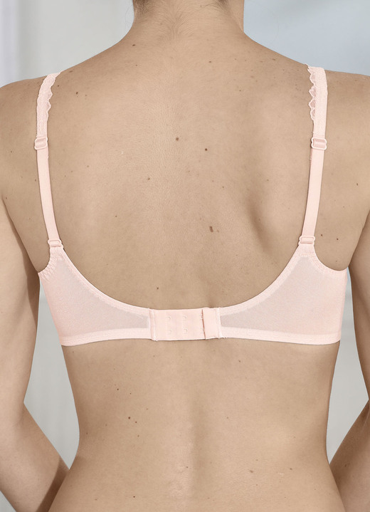 Bügel-BH - Rosa Faia Bügel-BH mit elastischer Spitze Ansicht 11 Bügel-BH - Rosa Faia Bügel-BH mit elastischer Spitze, in Größe 075 bis 105, in Cup E, in Farbe SCHWARZ-PUDER Ansicht 11