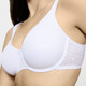 Bügel-BH - Triumph-Comfort Minimizer-Bügel-BH mit elastischer Tüllstickereispitze, in Größe 075 bis 095, in Cup C, in Farbe WEISS – Farbe WEISS – Ansicht 3