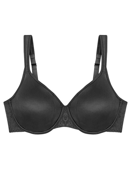 Bügel-BH - Triumph-Comfort Minimizer-Bügel-BH mit elastischer Tüllstickereispitze, in Größe 075 bis 095, in Cup F, in Farbe SCHWARZ Ansicht 3
