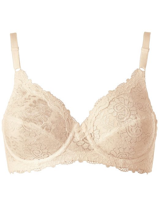 Bügel-BH - Triumph-Compliment Bügel-BH mit hübscher Spitze Ansicht 2 Bügel-BH - Triumph-Compliment Bügel-BH mit hübscher Spitze, in Größe 075 bis 105, in Cup E, in Farbe PUDER Ansicht 2