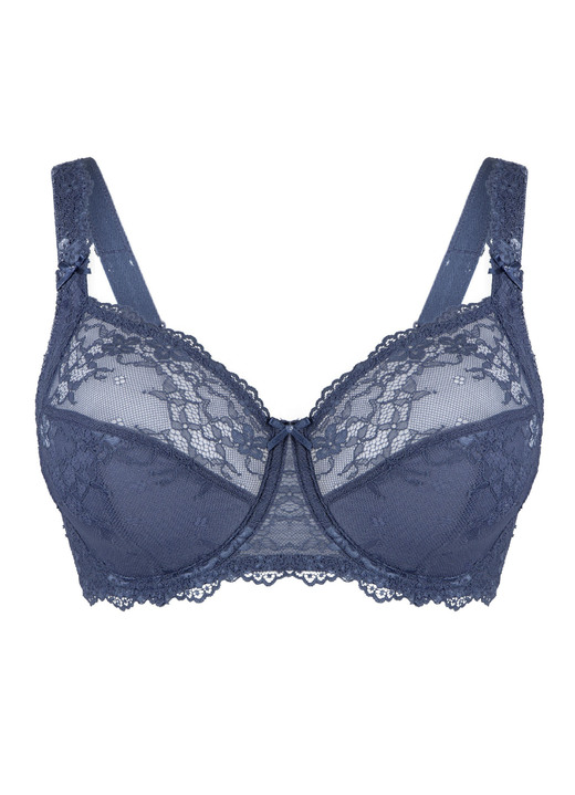 Bügel-BH - LingaDore Bügel-BH mit elastischer Spitze, in Größe 075 bis 105, in Cup F, in Farbe INDIGOBLAU Ansicht 2