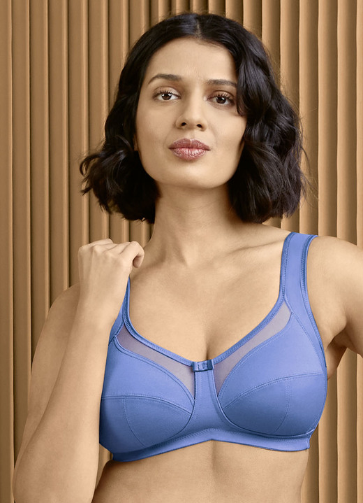 Damenmode - Anita BH mit seitlicher, stützender Blende, in Größe 075 bis 120, in Cup C, in Farbe JEANSBLAU Ansicht 1