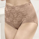 Slips - Miss Mary Miederslip mit unterlegter Elastikspitze im Vorderteil – Farbe NOUGAT – Ansicht 2 Slips - Miss Mary Miederslip mit unterlegter Elastikspitze im Vorderteil, in Größe 038 bis 056, in Farbe ROT – Farbe NOUGAT – Ansicht 2